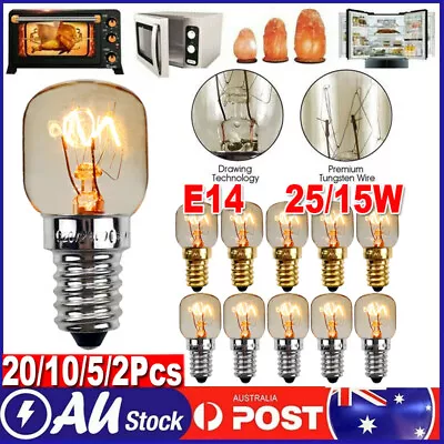 For Himalayan Salt Lamp E14 Oven Light Bulbs Salt Lamp Globe Bulb 15/25W Up20Pcs • $14.89