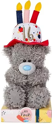 Me To You Bear 7  16th Birthday Wearing Hat Grey • £13.95