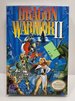 Dragon Warrior II Nintendo NES 1990 BOX ONLY Authentic  • $125