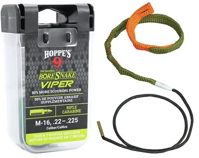 Hoppe's 9 Boresnake W/ Case & T-Handle Pull Through Gun Cleaning Rope • £18.99