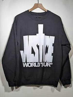 Justin Bieber Justice World Tour 2022 Crew Neck Sweatshirt Sweater - Medium • $22.02