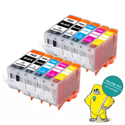 10 Ink Cartridges For Canon PGI5 CLI8 Pixma MP500 MP530 MP600 MP600R • £12.42