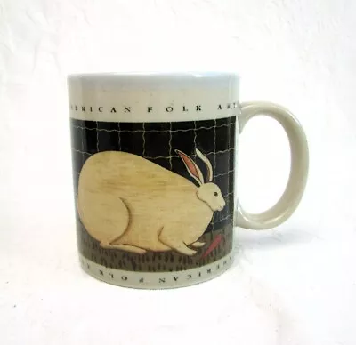 Warren Kimble Coffee Mug  American Folk Art Rabbit Bunny Country Otagiri Japan • $12