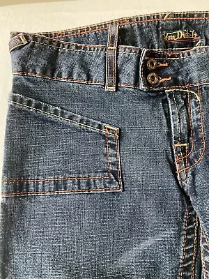 New Von Dutch Women 26 Wide Leg Flared Stretch Jeans Blue Made In USA • $50