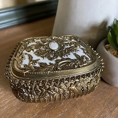 Vintage Jewelry/Trinket Box Victorian Inspired Made In Japan • $18.95