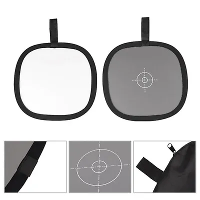 30cm 18% Foldable Gray Card Reflector White Balance Double Face Focusing Board I • £7.86