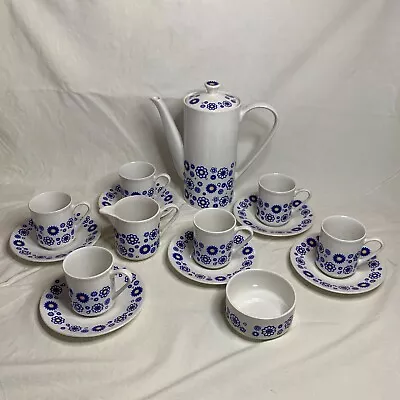 Lord Nelson Ware Coffee Pot Cups Saucers Milk Jug & Sugar Bowl Set Serenade 70s • £49.99