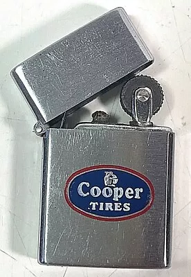 Vulcan Lighter Cooper Tires Brushed Chrome Rare Vintage Japan • $49.95