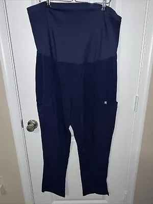 FIGS Maternity Pants XXL Navy Blue Technical Collection Straight Comfort • $23.80