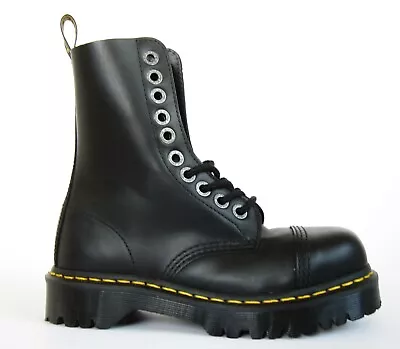 Dr. Martens BXB 10-Eye Steel Cap Toe Leather Mens Boots Size 4 Men / 5 Women • $125