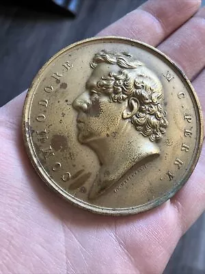1854 Commodore M. C. Perry U. S. Mint Medal LB-124 65mm Bronze Re-strike • $20