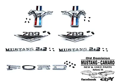 1965-1966 Mustang Fastback V8 Front End Emblem Kit • $139.95