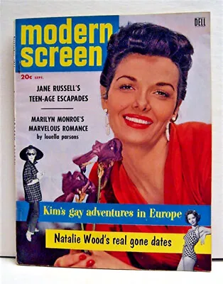 Vintage Modern Screen 1956 Magazine Jane Russell Marilyn Monroe • $21.99