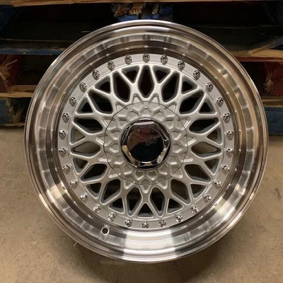 $779 • Buy 17  Classic Rs Style Silver Machine Lip Wheels Rims Fits Vw Volkswagen Gti Golf
