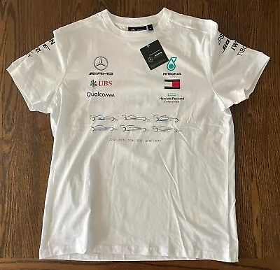 PETRONAS MERCEDES AMG Size XL F1 FORMULA 1 2014-2019 6X WORLD CHAMPION T-SHIRT • $29.99