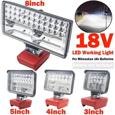 LED Work Light For Milwaukee 18V Li-ion Battery LED Flashlight Torch Spotlight • $29.96