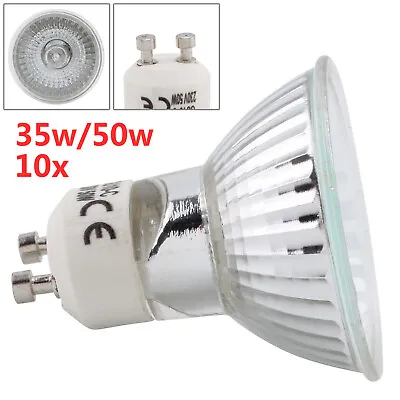£8.99 • Buy 10PCS GU10 50w Or 35w Halogen Spot Dimmable Light Bulbs Lamps - Great Quality
