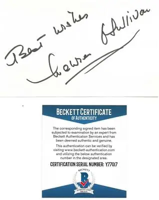 Maureen O'Sullivan Signed Autographed 3x5 Cream Index Card BECKETT #Y77017 • $54.99