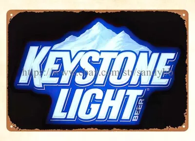 Keystone Light Beer Adss Metal Tin Sign Decorative Accents • $18.93