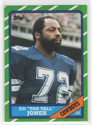1986 Topps Ed  Too Tall  Jones Dallas Cowboys #132 • $1