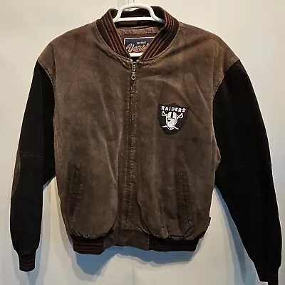 Vtg Las Vegas LA Oakland Raiders NFL Football Letterman Varsity Jacket Men Large • $109.95