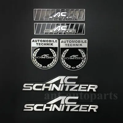 6pcs Metal AC Schnitzer  Emblem Badge Decal Sticker Trunk Rear Tailgate • £21.18