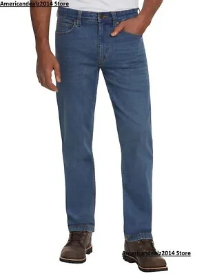 Kirkland Signature Mens Cotton Blue Jeans Straight Fit Stretch Denim Fabric • $25.90