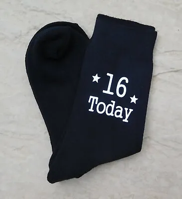 £3.99 • Buy Birthday Socks 16th 18th 21st 30th 40th 50th 60th 65th Men's Socks Vinyl Printed