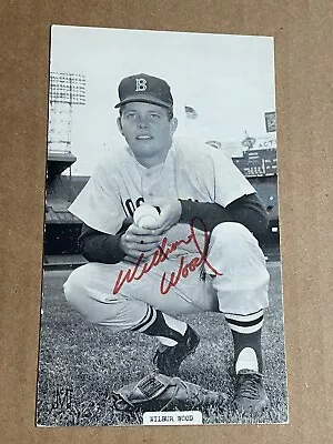Wilbur Wood Signed Boston Red Sox Jd Mccarthy Postcard • $23