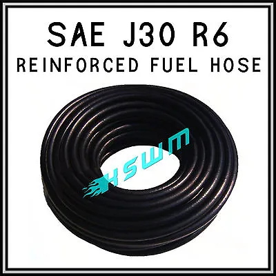 £2.07 • Buy Rubber Reinforced Fuel Hose Cotton Braided Petrol Oil Diesel Pipe Tube SAE J30R6