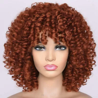 Short Curly Wavy Hair Hair Lace Front Wig Womens Brazilian Human Wigs Fluffy New • $17.47