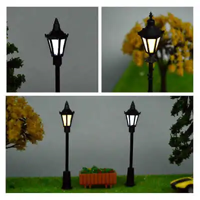 £6.75 • Buy 10 20 Street Lights Model Railway People HO OO Gauge Electric Lamppost 70mm M13