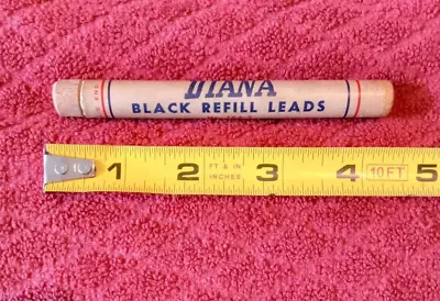 Vintage WOODEN TUBE   J. S. Staedtler DIANA Mechanical Pencil Lead Black  USA • $12.99