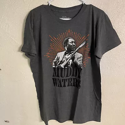 Band T-Shirt - MUDDY WATERS Guitar Blues - Gray - Medium • $24.99