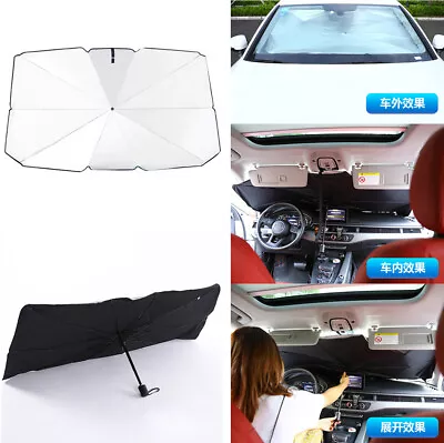 Foldable Sunshade Car Front Windshield Cover Sun Visor Umbrella Style 65*125cm • $20.78