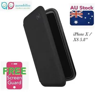 Speck Presidio FOLIO Wallet Stand Case Cover For IPHONE  X XS  5.8'' – Black  • $51.95
