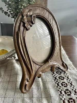 Vintage Hand Carved Wood Ornate Picture Frame W/glass • $26