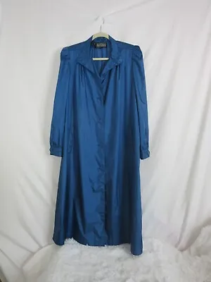 Outsider Vintage Full Length Rain Coat 60's - 70's French Blue Size 14 • $35