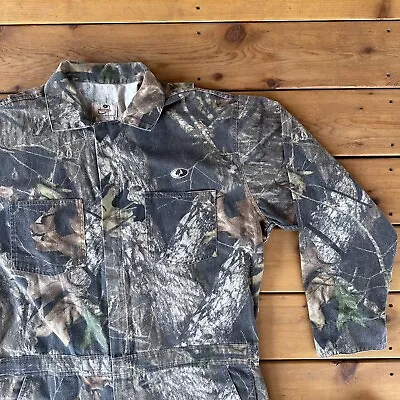 Mossy Oak Mens Coveralls BreakUp Camo XL Hunting Explorer Body Suit Vintage • $49.99