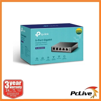 $78.90 • Buy NEW TP-LINK TL-SG1005LP 5 Port Gigabit Desktop Ethernet Switch With 4 Port PoE+