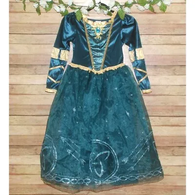 Disney Store Girls Brave Merida Ball Gown Halloween Costume Dress Girl Size 9-10 • $29.99