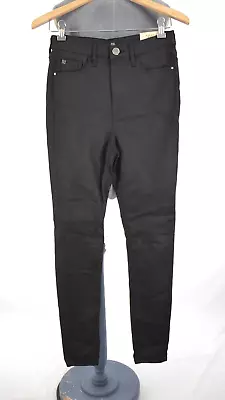 £32.99 • Buy River Island Jeans Skinny Black High Rise Leggings Stretch Shiny UK 10 BNWT