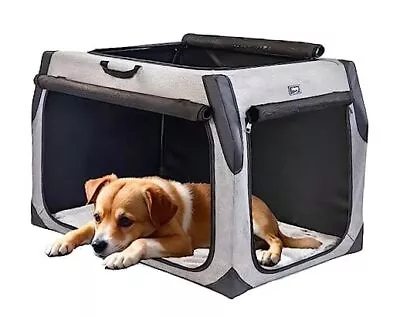Soft Pet Crate For Dogs Cats Rabbits Folding Carrier For Travel Outdoor Medium • $73.40