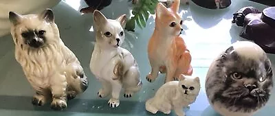 Vintage Cat Figure Lot Of 4 & Egg • $6.99