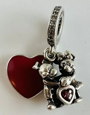 Pandora X Disney Mickey & Minnie Mouse Love Dangle Charm S925 • $25