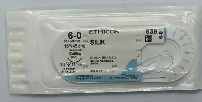 $15 • Buy 6-O , Surgical Suture, Silk P-1 Needle 1 Ct  639G -Expired
