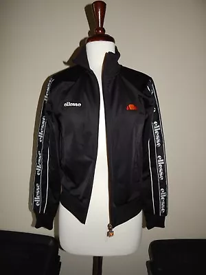 NEW Womens Ellesse Black Track Jacket Full Zip Tennis SIZE 4  • $14.99