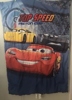 Disney Cars Toddler Bed Blanket Reversible Comforter Blue Lightning McQueen • $14.99