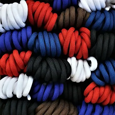 Thick Round Polyester Boot Laces - 5/6mm - Ideal For Walking Hiking Work... • £4.25