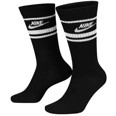 Nike Everyday Essential Crew Sock Black / White 3-Pack • $27